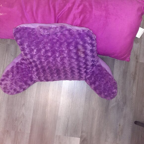 Purple/White Aztec Design Body Pillow & Purple Plush Poodle Bed Rest Pillow - Picture 13 of 13